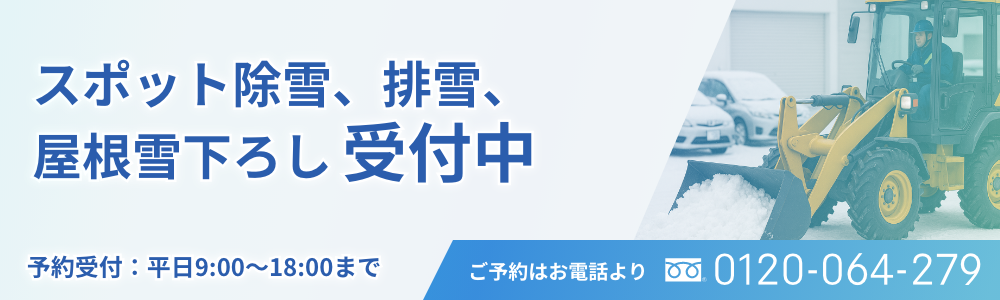 スポット除雪、排雪、屋根雪下ろし受付中